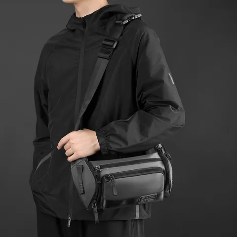 Waterdichte Nylon Heren Borsttas Outdoor Sport Heuptas Grote Capaciteit Crossbody Tactisch Pak Multi Pocket Fanny Pack