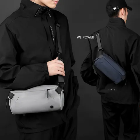 Herren Wasserdichte Nylon Brusttasche Große Kapazität Lässige Umhängetasche Mode Outdoor Radfahren Crossbody Bag Für Pendeln