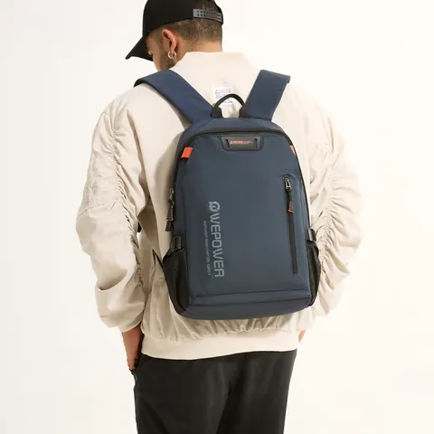 Men Large Capacity Laptop Backpack Waterproof Nylon Business Casual School Travel Bag Multi Compartment Professional Design