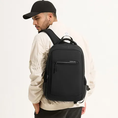 Waterproof Business Laptop Backpack For Men Women Large Capacity Travel Rucksack Lightweight Casual School Bookbag With Luggage Strap