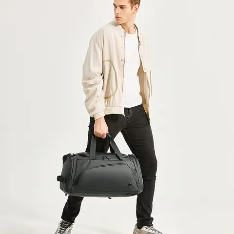 Large Capacity Waterproof Nylon Gym Travel Bag With Independent Shoe Compartment Dry Wet Separation For Women Men Laptop Weekend Bag
