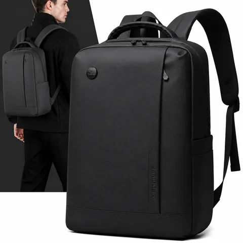 Men Large Capacity Business Laptop Backpack Water Repellent Film Nylon Minimalist Casual Travel Daypack Fits Computer Luggage Strap