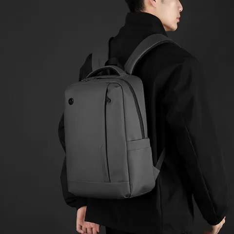 Men Large Capacity Business Laptop Backpack Water Repellent Film Nylon Minimalist Casual Travel Daypack Fits Computer Luggage Strap