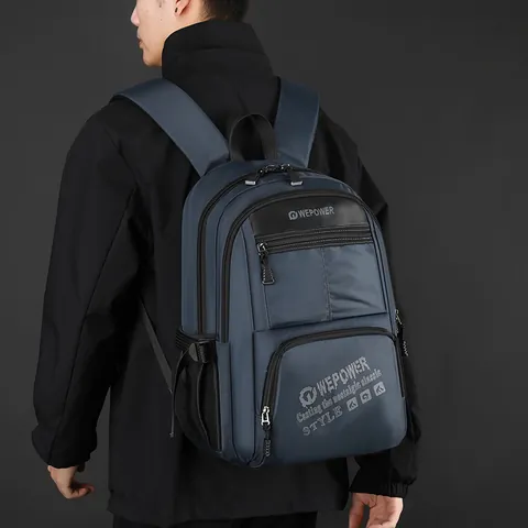 Sac à Dos de Commute Homme Grande Capacité WEPOWER Nylon Hydrofuge Sac pour Ordinateur 15 Pouces Affaires Voyage Décontracté