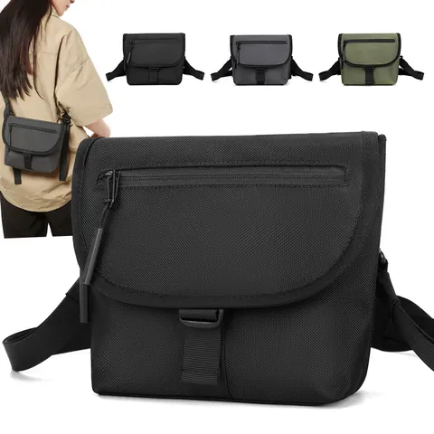 Herren Wasserdichte Nylon Umhängetasche Leichte Lässige Schultertasche Mit Verstellbarem Riemen Mehreren Taschen Reise Messenger Bag