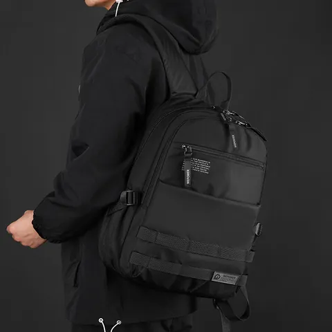 Herren Wasserabweisender Nylon Rucksack Taktische Business Laptoptasche Minimalistischer Pendler Reiserucksack Passend Für 14 Computer