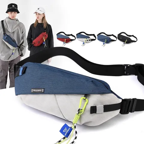 Ανδρική Αδιάβροχη Τσάντα Sling Color Block Μοντέρνα Crossbody Στήθους Εξωτερικού Χώρου Ταξίδι Ποδηλασία Ρυθμιζόμενος Ιμάντας