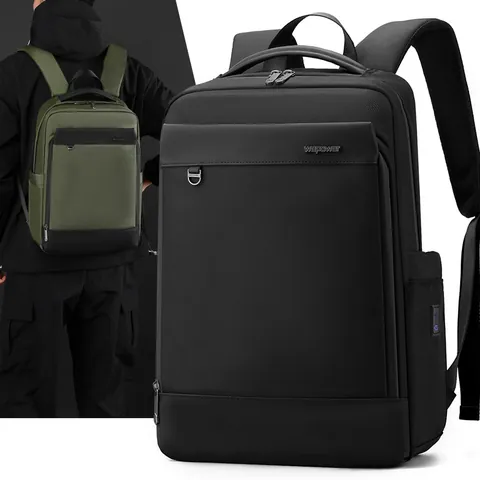 Wasserdichter Nylon Business Rucksack Herren Große Kapazität 15,6 Zoll Laptop Tasche USB Ladeanschluss Reise Schule Daypack