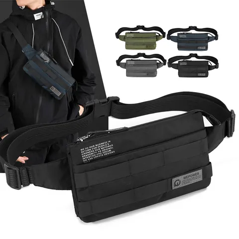 Men's Waterproof Tactical Chest Bag Techwear Waist Pack Outdoor Crossbody Shoulder Bag For Hiking Travel Sport Casual Lightweight Bag