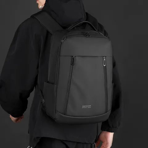 Minimalist Waterproof Business Laptop Backpack For Men Large Capacity Casual Travel School Bag With Luggage Strap