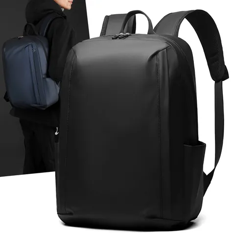Men Business Laptop Backpack Water Repellent Nylon Large Capacity Minimalist Casual Travel Daypack Fits 15.6 Inch Computer