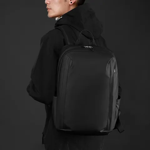 Men Business Laptop Backpack Water Repellent Nylon Large Capacity Minimalist Casual Travel Daypack Fits 15.6 Inch Computer