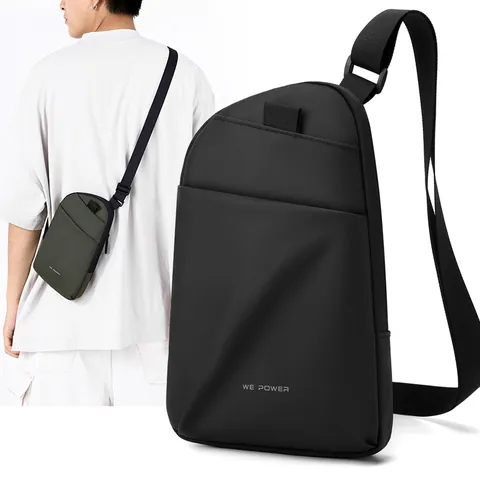 Ανδρική Μινιμαλιστική Τσάντα Στήθους Techwear Αδιάβροχη Τσάντα Νάιλον για Καθημερινή Μετακίνηση Υπαίθρια Αθλήματα