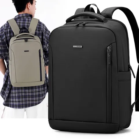 Men Business Backpack Waterproof Nylon Large Capacity Laptop Compartment Urban Minimalist School Bag Commuter Travel Rucksack For Students