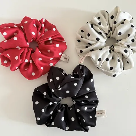 Vintage Polka Dot Satin Große Haargummis Retro Damen Haarschmuck Koreanischer Stil Ponytail Halter Mode Haarzubehör