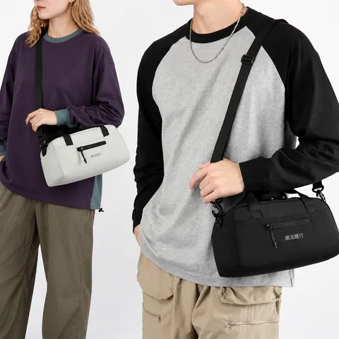 Unisex Large Capacity Waterproof Nylon Crossbody Bag Simple Fashion Techwear Handbag Multi-Functional Travel Gym Shoulder Bag