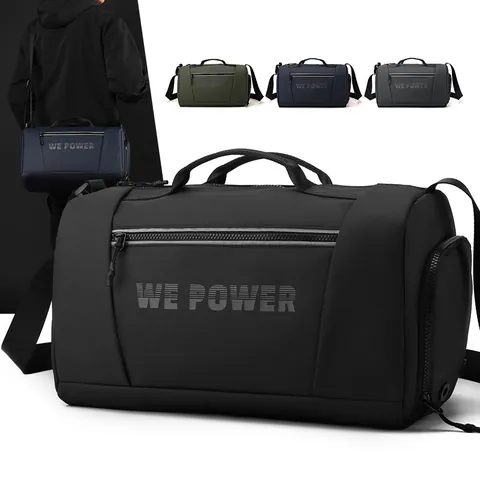 Sac de Sport WE POWER Imperméable en Nylon Grande Capacité Sac de Voyage Pour Hommes Avec Compartiment Chaussures Indépendant