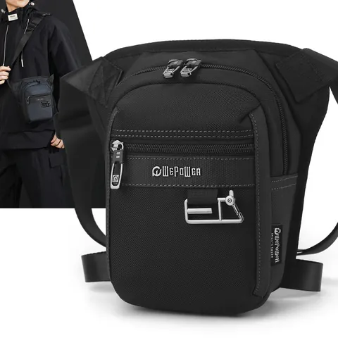 Waterproof 1680D Nylon Tactical Leg Bag For Men Multi-Pocket Chest Bag Outdoor Cycling Sling Bag Minimalist Messenger Bag