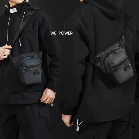 Waterproof 1680D Nylon Tactical Leg Bag For Men Multi-Pocket Chest Bag Outdoor Cycling Sling Bag Minimalist Messenger Bag
