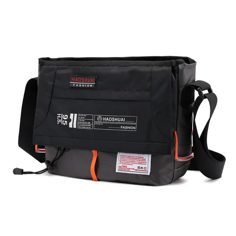 Bolso Bandolera Casual Unisex de Nailon Impermeable con Múltiples Bolsillos Ligero para Deportes al Aire Libre Streetwear Pack de Viaje