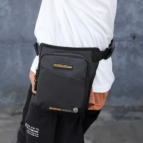 Multifunctional Men's Outdoor Tactical Leg Bag Waterproof Nylon Waist Bag For Riding Sports Casual Crossbody Chest Bag