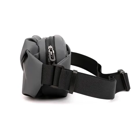 Men Waterproof Nylon Waist Bag Large Capacity Outdoor Running Chest Bag Minimalist Casual Shoulder Crossbody Bag For Sport Travel