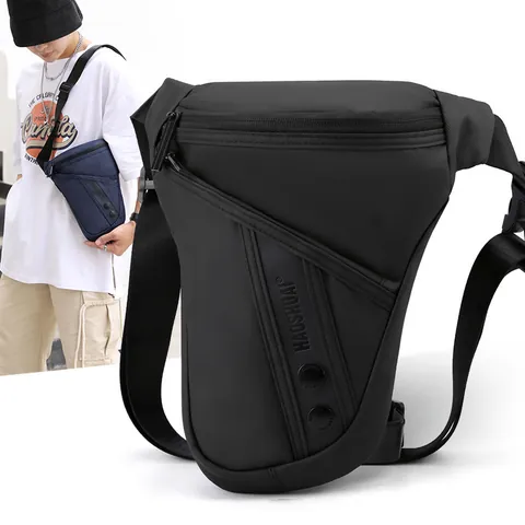 Men's Waterproof Outdoor Cycling Leg Bag Tactical Chest Pack Crossbody Waist Bag For Men Casual Sports Shoulder Pack