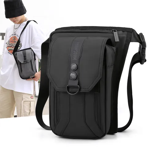 Men Waterproof Tactical Leg Bag Multi-functional Outdoor Cycling Waist Bag Crossbody Chest Bag For Hiking Fishing Climbing