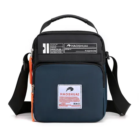 Borsa a Tracolla in Nylon Impermeabile da Uomo Grande Capacità Borsa a Spalla Casual per Viaggi All'aperto Tracolla Regolabile