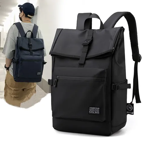 Sac à Dos Minimaliste en Tissu Oxford Imperméable pour Hommes Femmes Sacoche Ordinateur 15.6 Pouces Bureau École Voyage Daypack