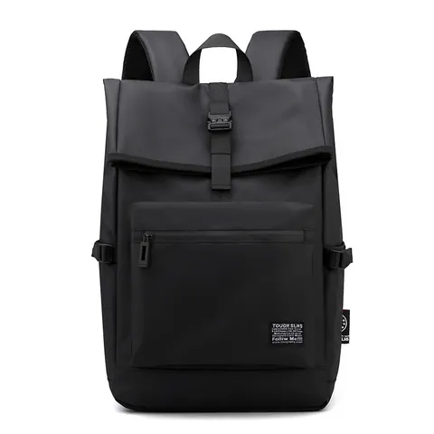 Sac à Dos Minimaliste en Tissu Oxford Imperméable pour Hommes Femmes Sacoche Ordinateur 15.6 Pouces Bureau École Voyage Daypack