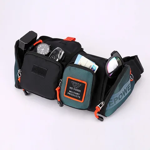 Men's Functional Waterproof Chest Bag Techwear Crossbody Bag Large Capacity Tactical Waist Pack Casual Travel Sling Bag