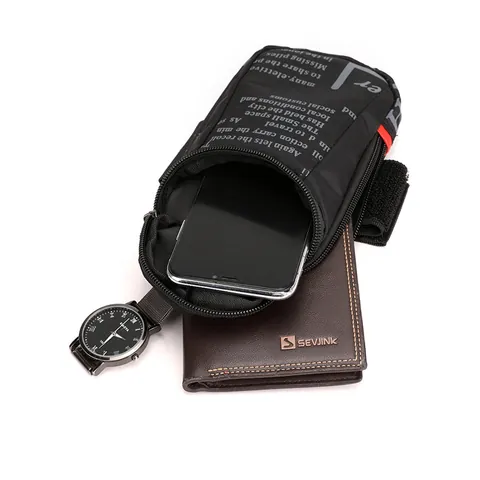 Bolsa de Brazo Para Correr de Nailon Impermeable Para Hombres Mujeres Deporte Al Aire Libre Funda Teléfono Fitness Gimnasio Ciclismo Correa Ajustable Con Orificio Auriculares