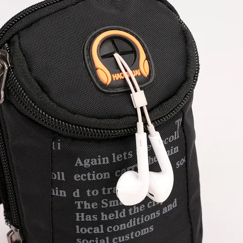 Bolsa de Brazo Para Correr de Nailon Impermeable Para Hombres Mujeres Deporte Al Aire Libre Funda Teléfono Fitness Gimnasio Ciclismo Correa Ajustable Con Orificio Auriculares