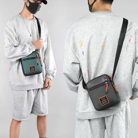 Men's Waterproof Nylon Crossbody Bag Tactical Casual Outdoor Travel Shoulder Bag With Multi Pockets For Daily Use