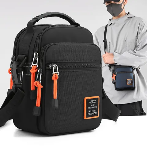 Ανδρική Τακτική Τσάντα Crossbody από Νάιλον Αδιάβροχη Μικρή Τσάντα Ώμου Utility Πολλές Τσέπες Ταξιδιού Υπαίθρια Casual Τσάντα Μέσης