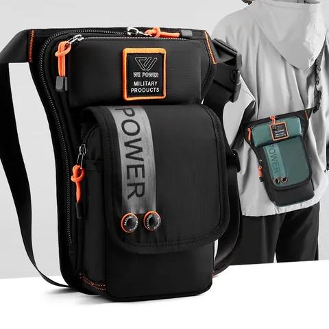 Men Tactical Leg Bag Waterproof Nylon Waist Drop Pouch Outdoor Riding Military Hiking Multi Pocket Large Capacity Crossbody Bag