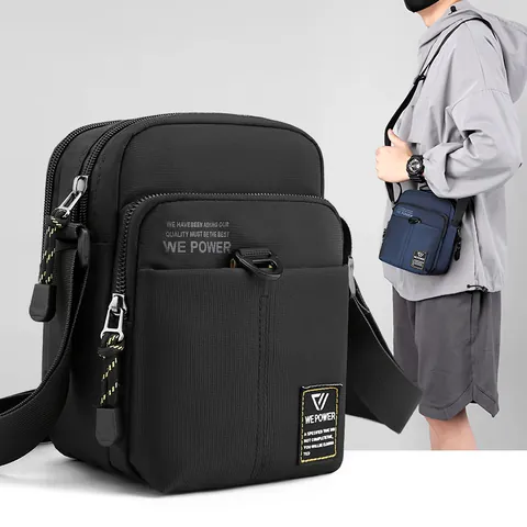 Men's Waterproof Nylon Tactical Crossbody Bag Mini Outdoor Shoulder Bag Casual Sport Travel Small Pack Multipurpose Utility Bag