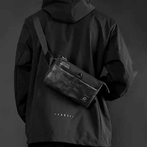 Herren Wasserdichte Nylon Taktische Gürteltasche Tarnung Sling Brusttasche Multi Pocket Outdoor Urban Techwear Umhängetasche
