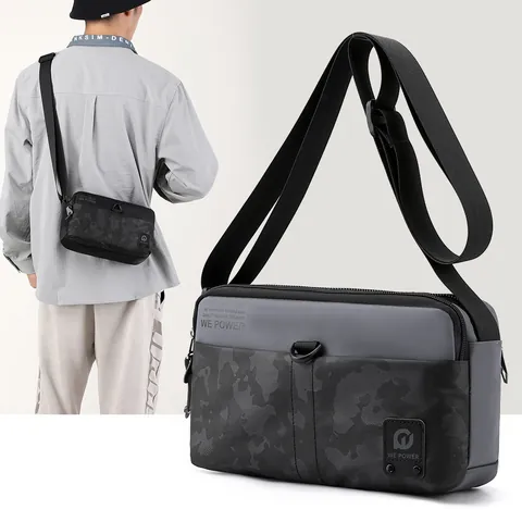Bolso Bandolera WEPOWER para Hombre de Tela Oxford Impermeable Casual de Camuflaje Bolso de Hombro Deportivo al Aire Libre para Viajes