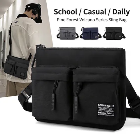 Herren Casual Umhängetasche Wasserabweisendes Nylon Oxford Taktisch Mehrere Taschen Brusttasche Schule Reisen Crossbody Tasche