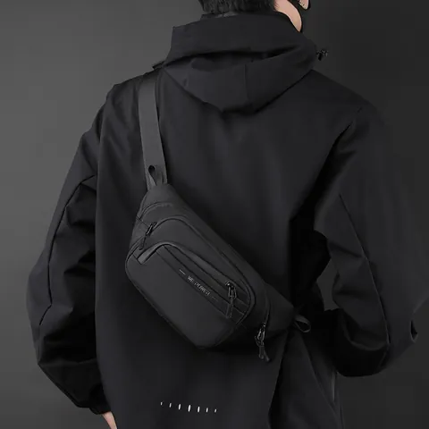 Men's Waterproof Nylon Chest Bag Multi-functional Outdoor Tactical Waist Bag Urban Crossbody Sling Bag For Travel Commuting