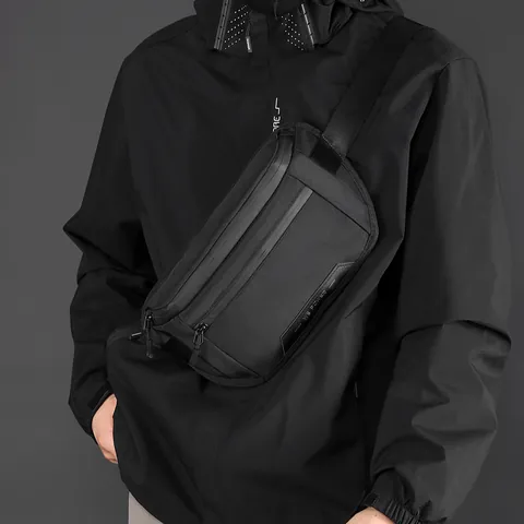 Men's Multi-Functional Crossbody Chest Bag Waterproof Nylon Outdoor Tactical Waist Pack Shoulder Messenger Bag For Daily Travel