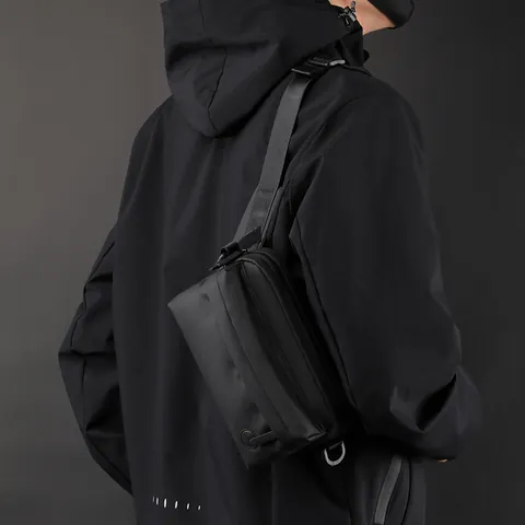 Bolso Bandolera de Nailon Impermeable para Hombre Gran Capacidad Bolso de Pecho Táctico Riñonera Urbana Bolso de Viaje