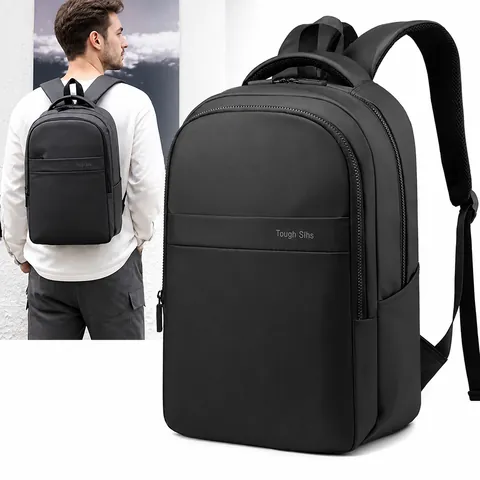 Waterproof Nylon Laptop Backpack Large Capacity Business Casual Travel Daypack With 15.6 Inch Computer Compartment Men Bag