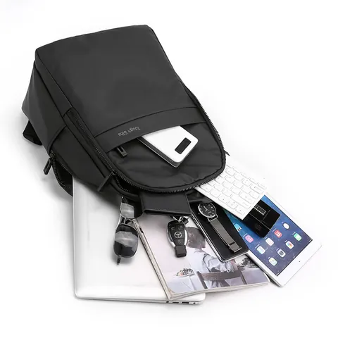 Sac à Dos pour Ordinateur Portable en Nylon Imperméable Grande Capacité Business Décontracté Avec Compartiment pour 15.6 Homme