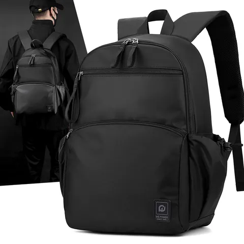 Men's Large Capacity Business Laptop Backpack Waterproof Nylon School Bag Casual Travel Rucksack For College Students Daily Commute