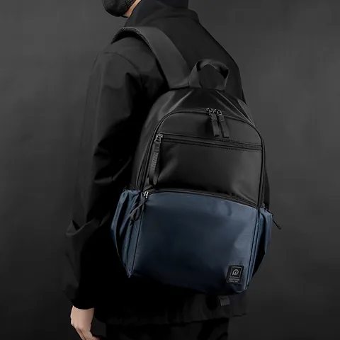 Men's Large Capacity Business Laptop Backpack Waterproof Nylon School Bag Casual Travel Rucksack For College Students Daily Commute