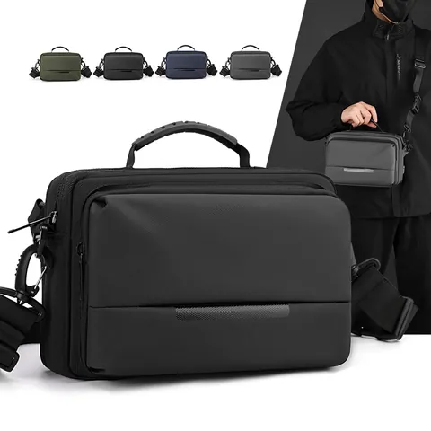 Herren Wasserdichte Nylon Brusttasche Minimalistische Mode Umhängetasche Business Casual Reise Messenger Handtasche