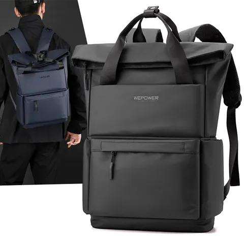 Zaino per Laptop in Nylon Impermeabile Grande Capacità Borsa da Viaggio Scolastica Casual Urbana Adatta per Computer da 15.6 Pollici per Uomo Donna
